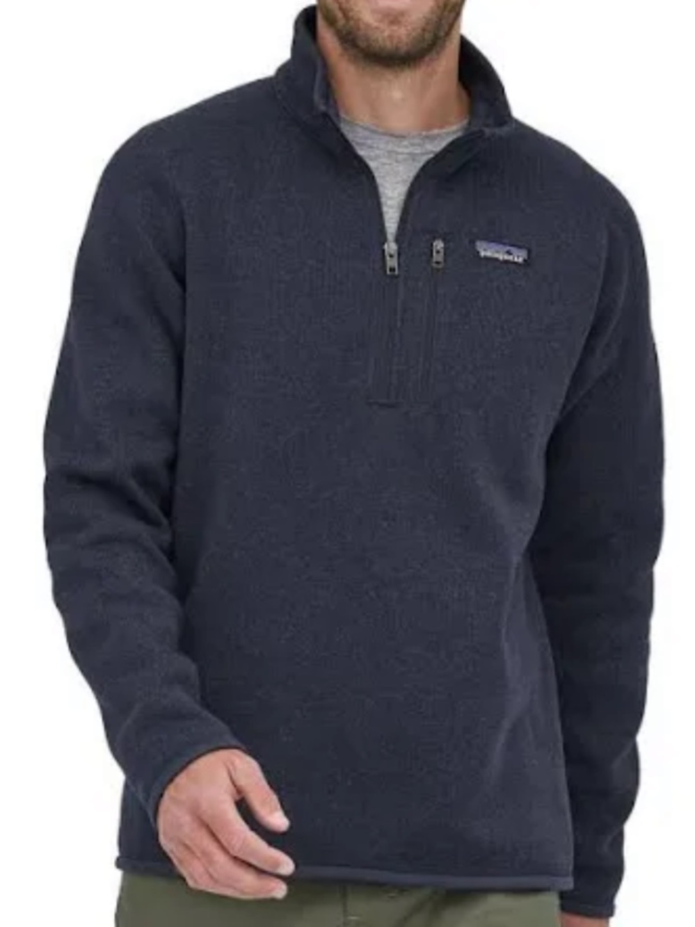 Patagonia Men's Dark Gray Quarter Zip Fleece Pullover. Size Medium.
